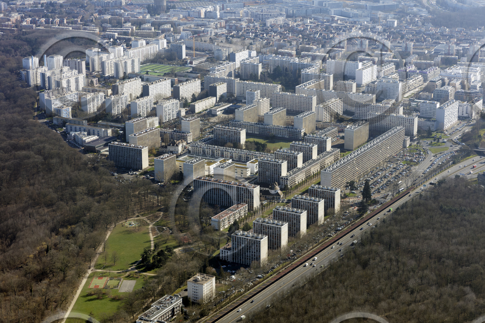 Le département des Hauts-de-Seine (Région Ile-de-France) en vues aériennes obliques
