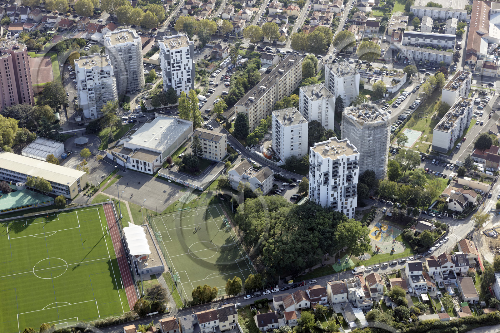 Le département de Seine-Saint-Denis (Région Ile-de-France) en vues aériennes obliques