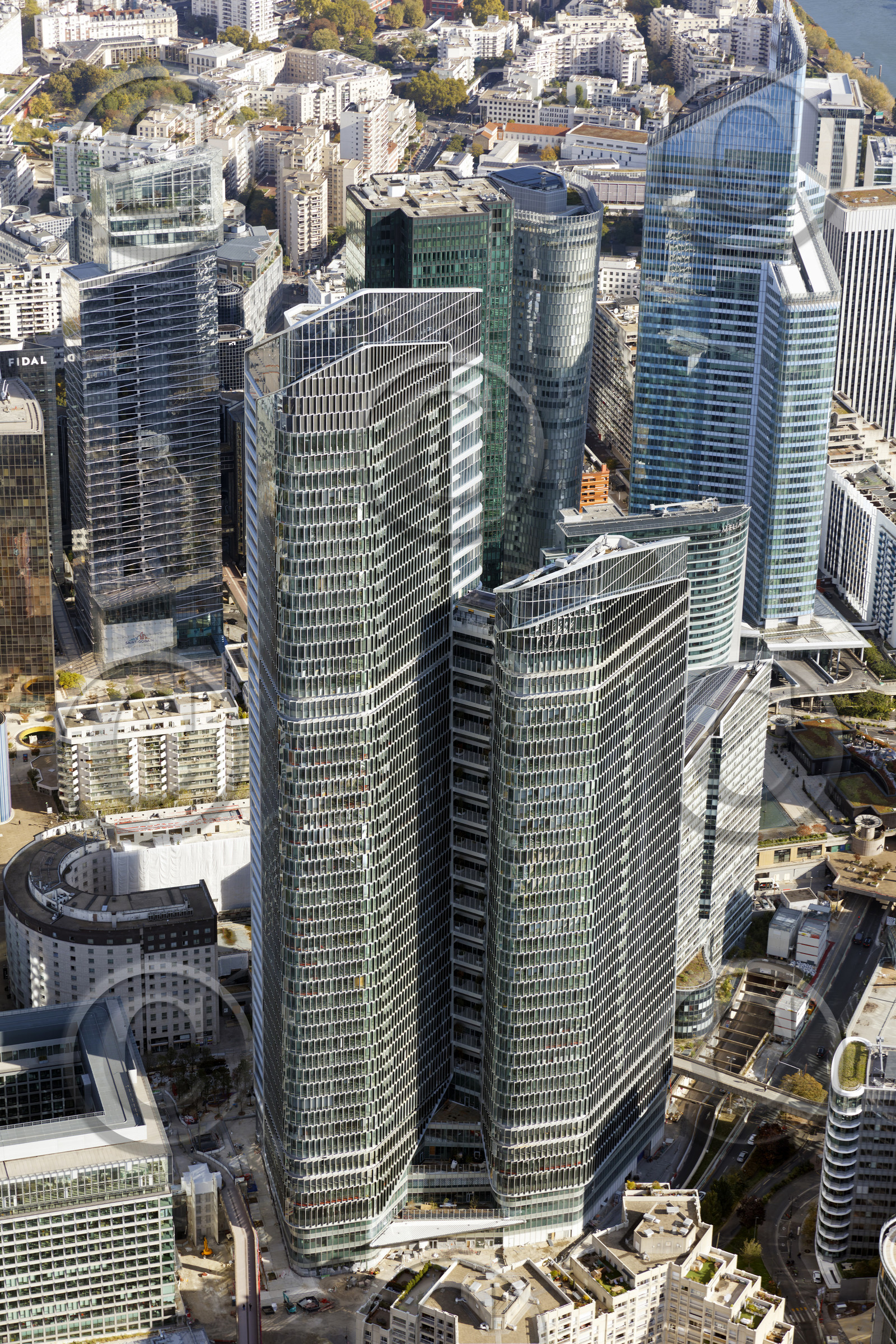 Le département des Hauts-de-Seine (Région Ile-de-France) en vues aériennes obliques