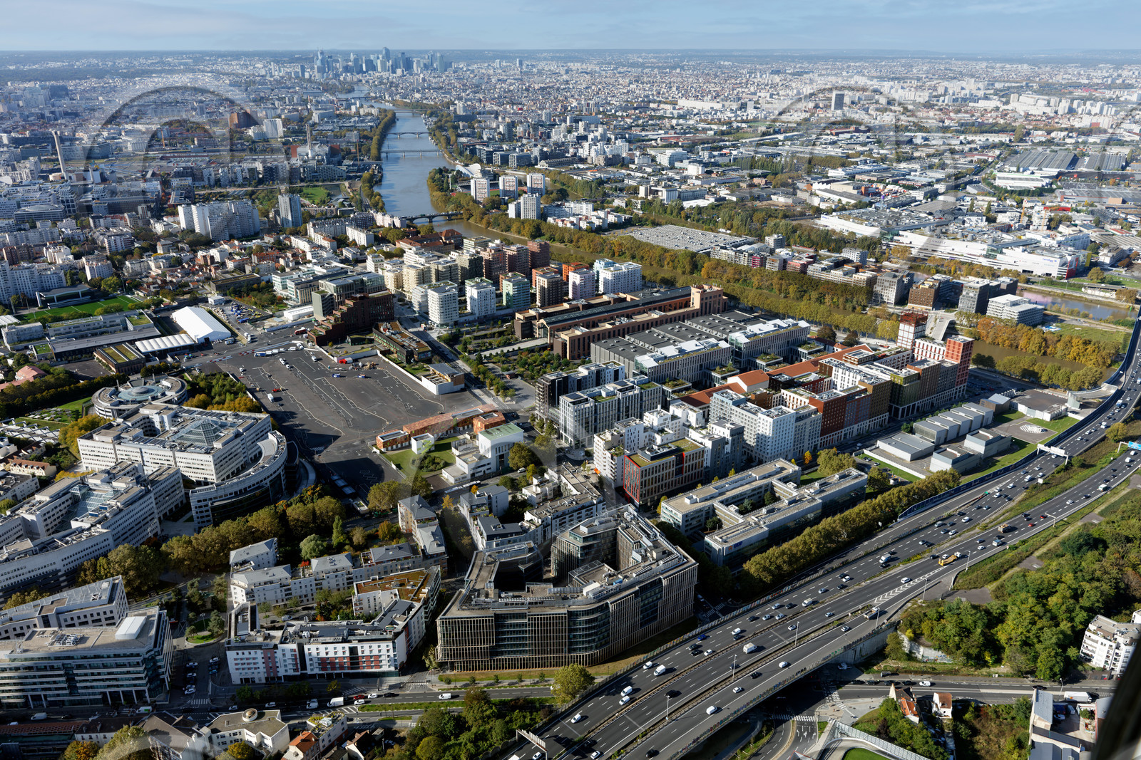 Le département de Seine-Saint-Denis (Région Ile-de-France) en vues aériennes obliques