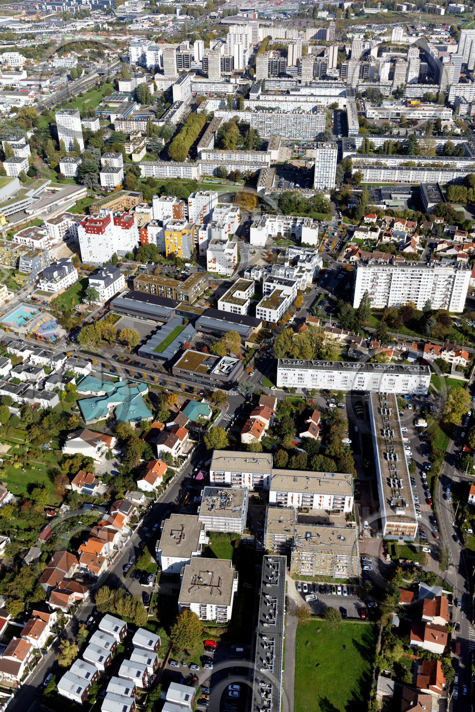 Le département de Seine-Saint-Denis (Région Ile-de-France) en vues aériennes obliques