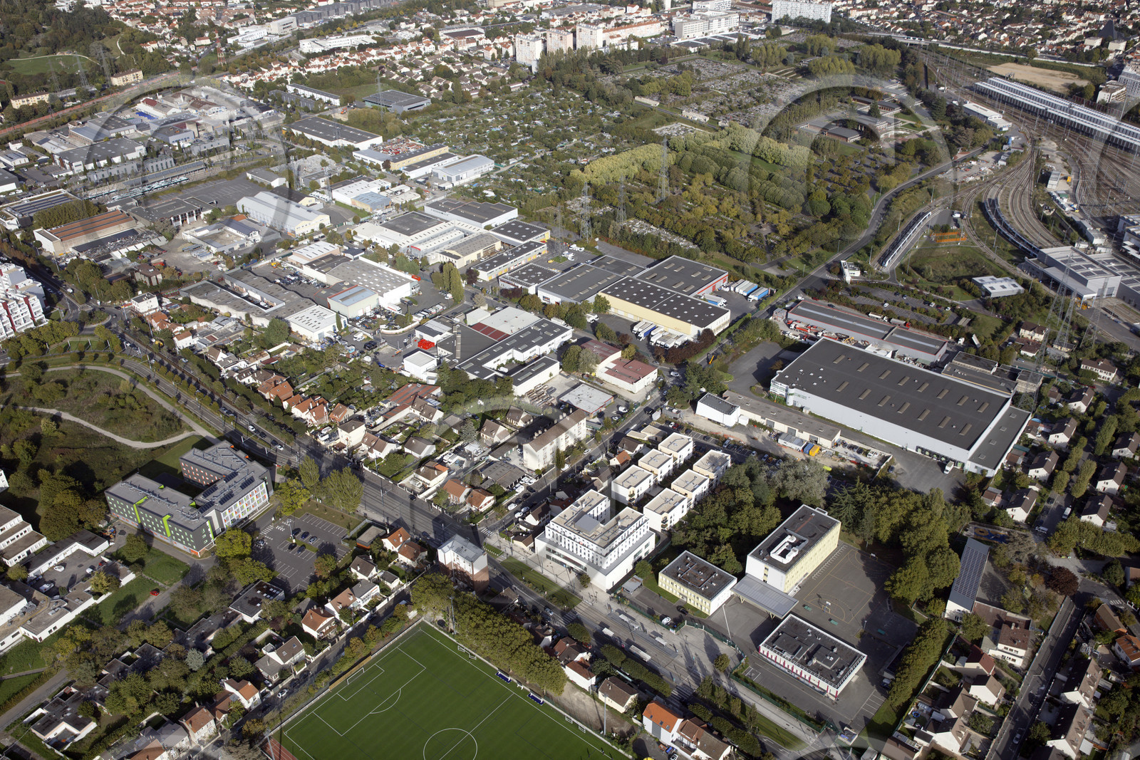 Le département de Seine-Saint-Denis (Région Ile-de-France) en vues aériennes obliques