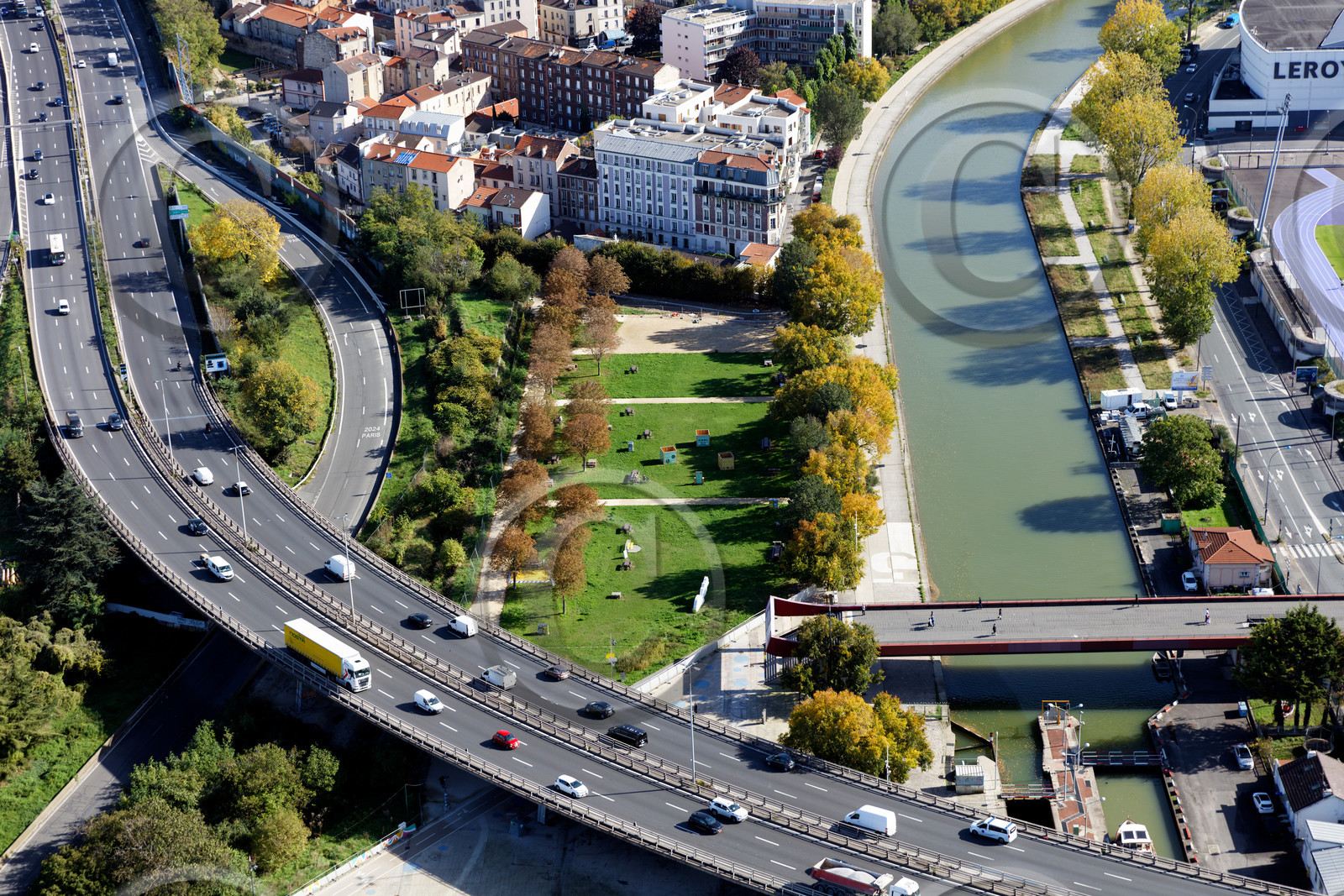 Le département de Seine-Saint-Denis (Région Ile-de-France) en vues aériennes obliques