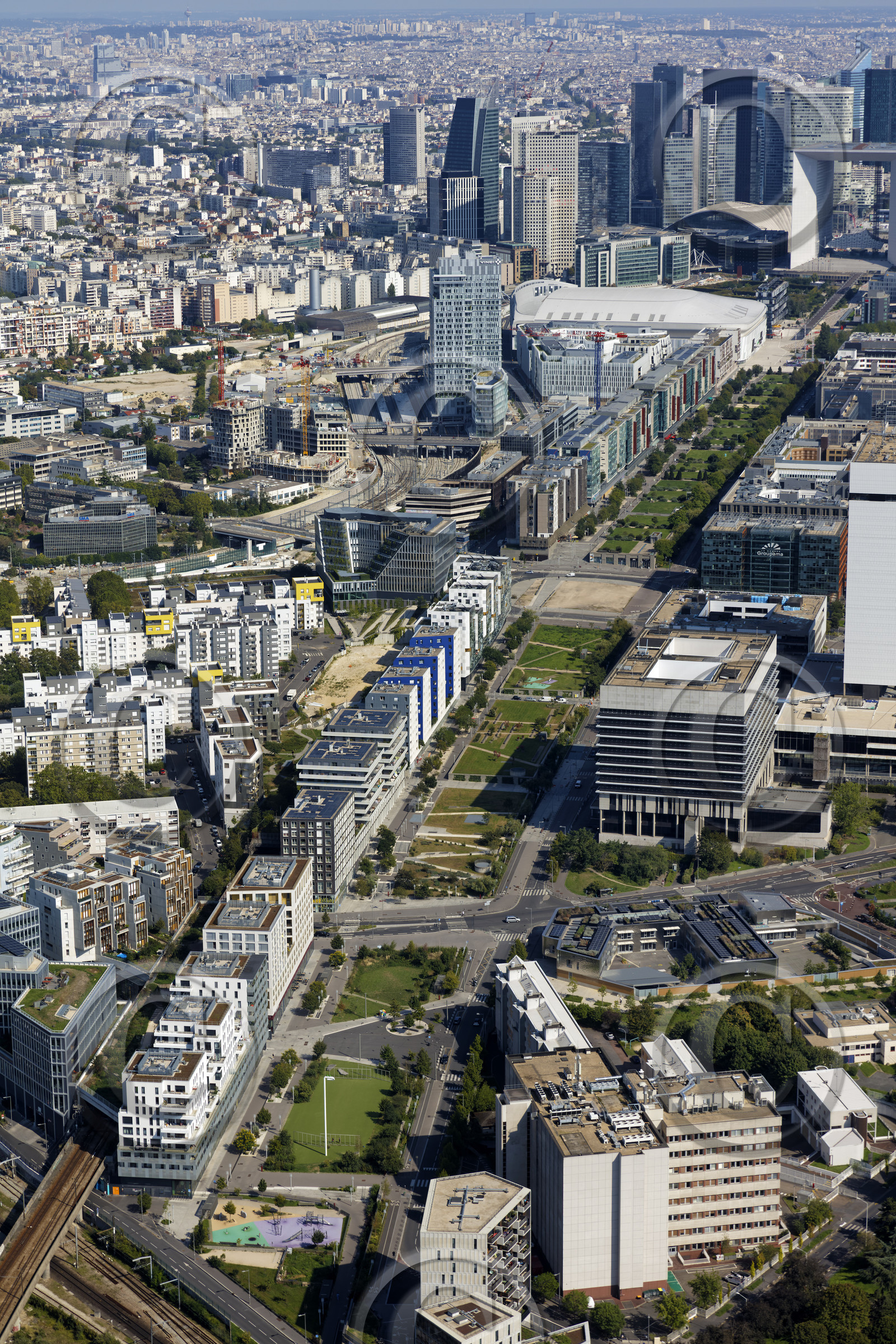 Le département des Hauts-de-Seine (Région Ile-de-France) en vues aériennes obliques