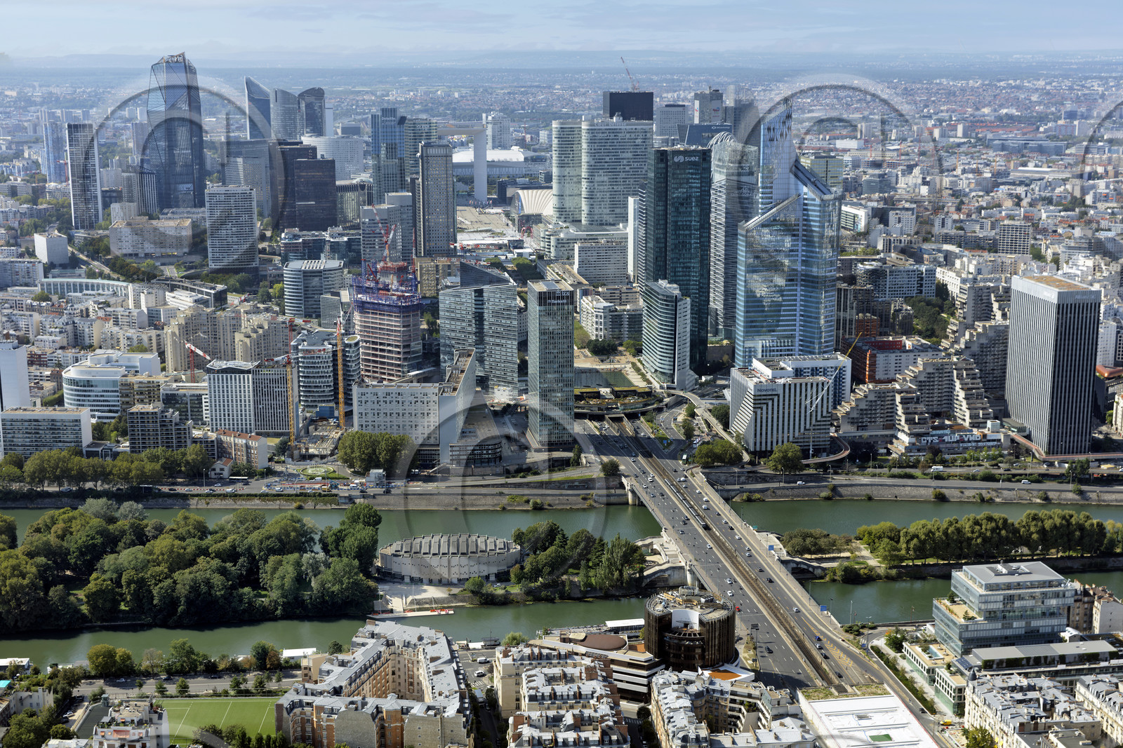 Le département des Hauts-de-Seine (Région Ile-de-France) en vues aériennes obliques