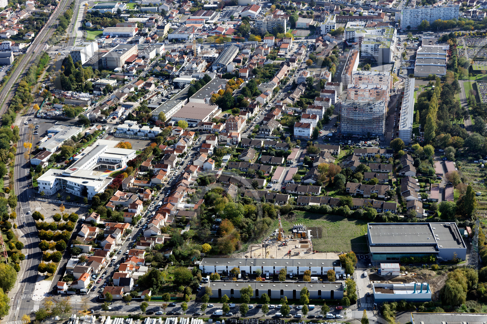 Le département de Seine-Saint-Denis (Région Ile-de-France) en vues aériennes obliques
