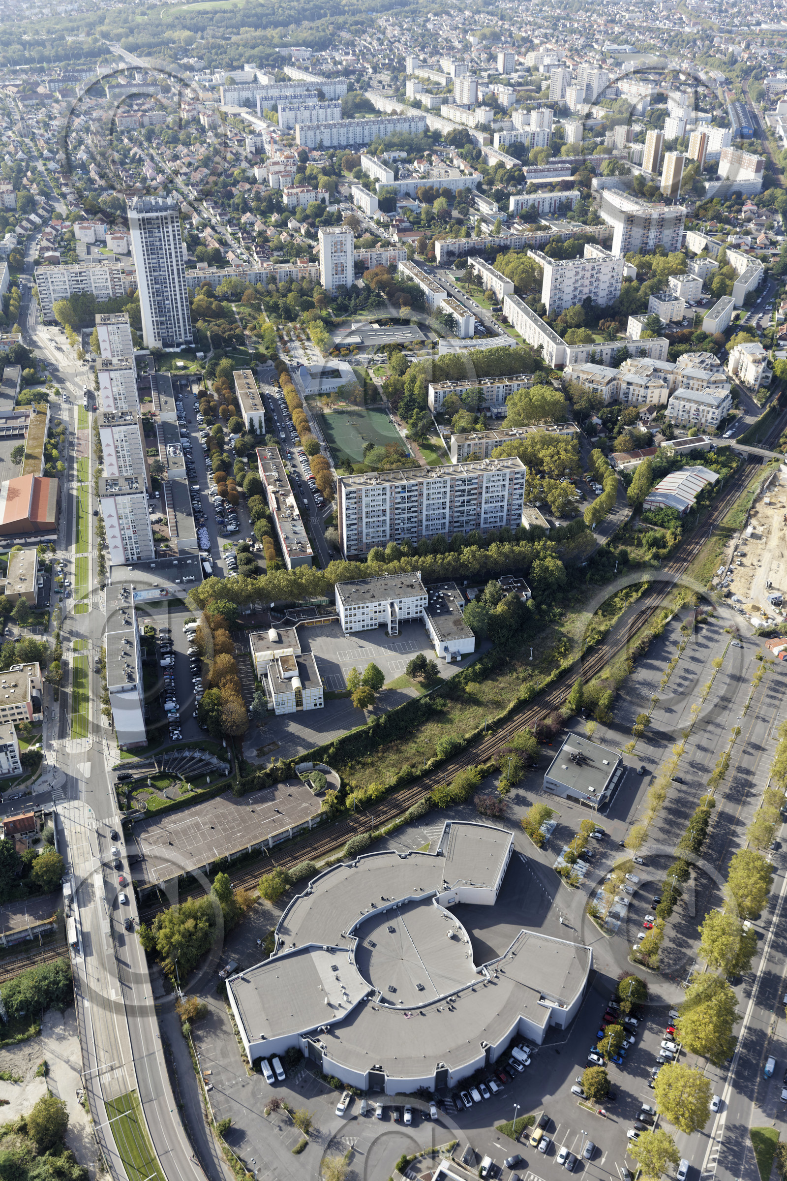 Le département de Seine-Saint-Denis (Région Ile-de-France) en vues aériennes obliques