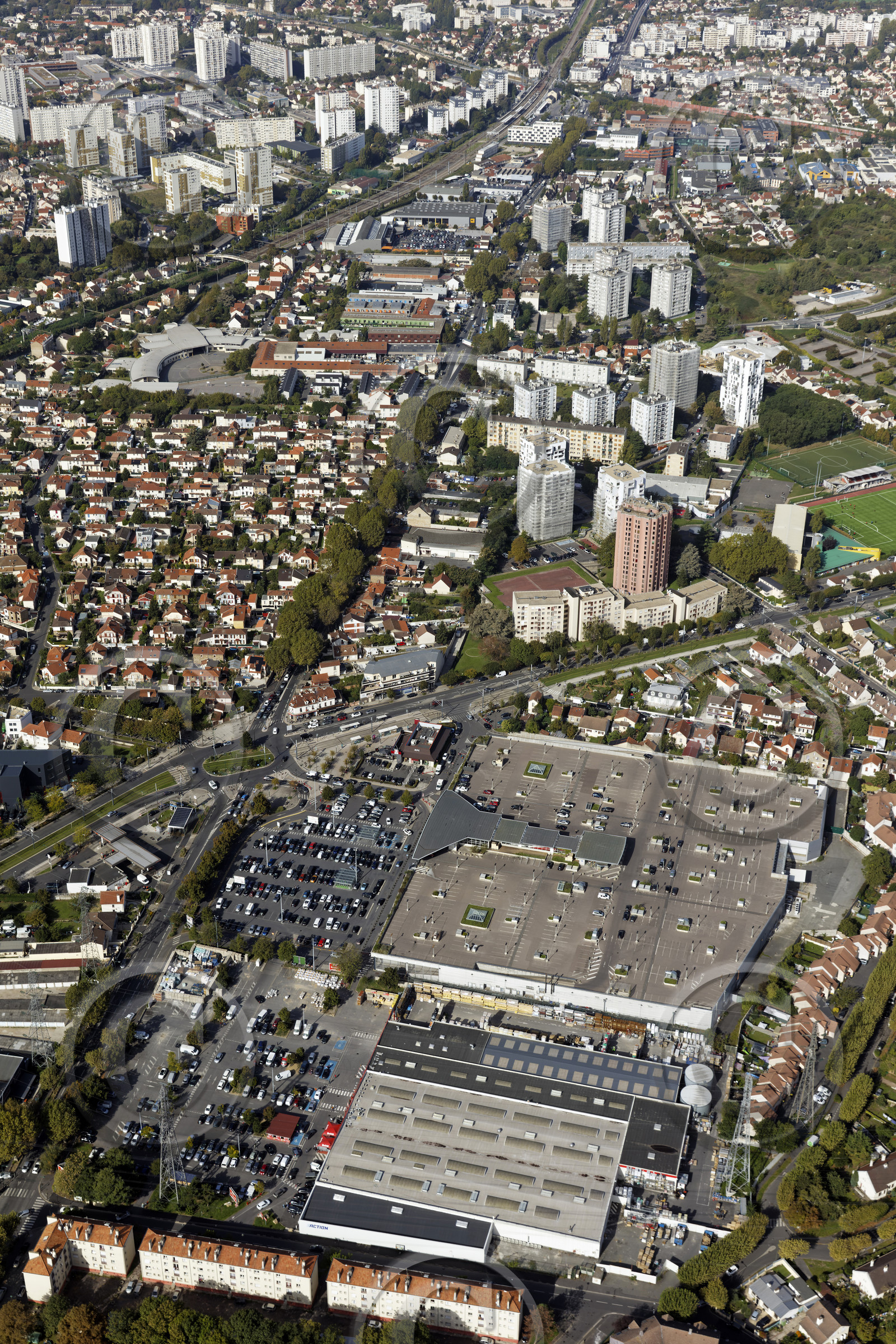 Le département de Seine-Saint-Denis (Région Ile-de-France) en vues aériennes obliques