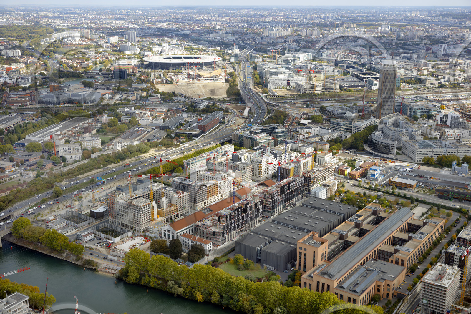Le département de Seine-Saint-Denis (Région Ile-de-France) en vues aériennes obliques