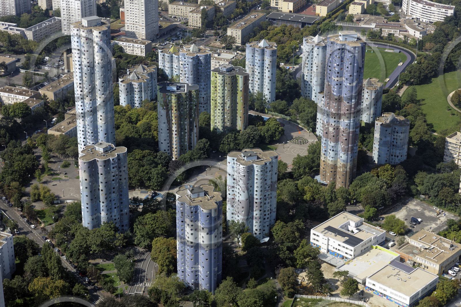 Le département des Hauts-de-Seine (Région Ile-de-France) en vues aériennes obliques