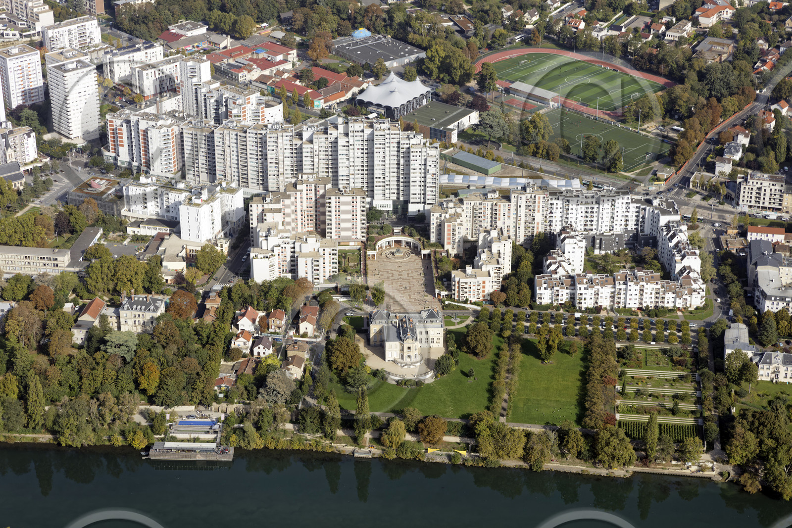 Le département de Seine-Saint-Denis (Région Ile-de-France) en vues aériennes obliques
