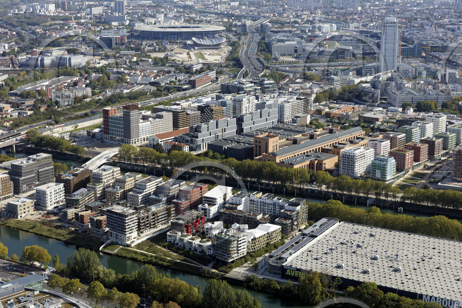 Le département de Seine-Saint-Denis (Région Ile-de-France) en vues aériennes obliques