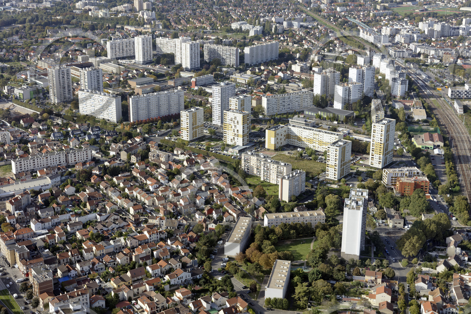 Le département de Seine-Saint-Denis (Région Ile-de-France) en vues aériennes obliques