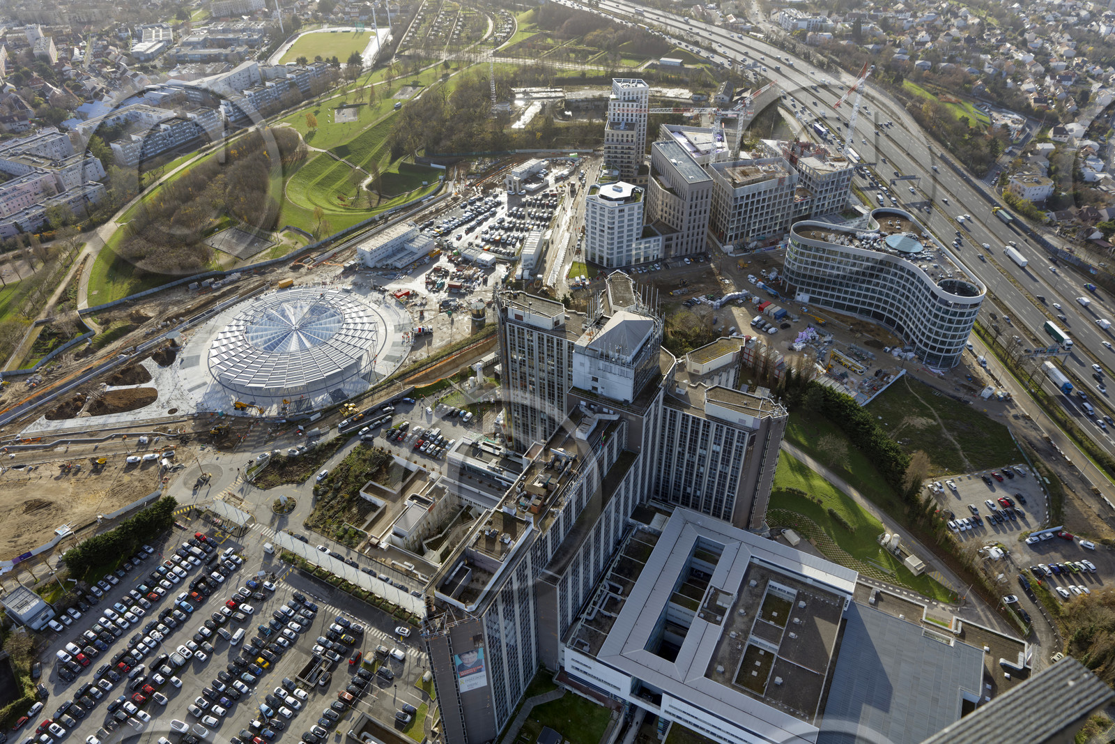 Le département du Val-de-Marne (Région Ile-de-France) en vues aériennes obliques