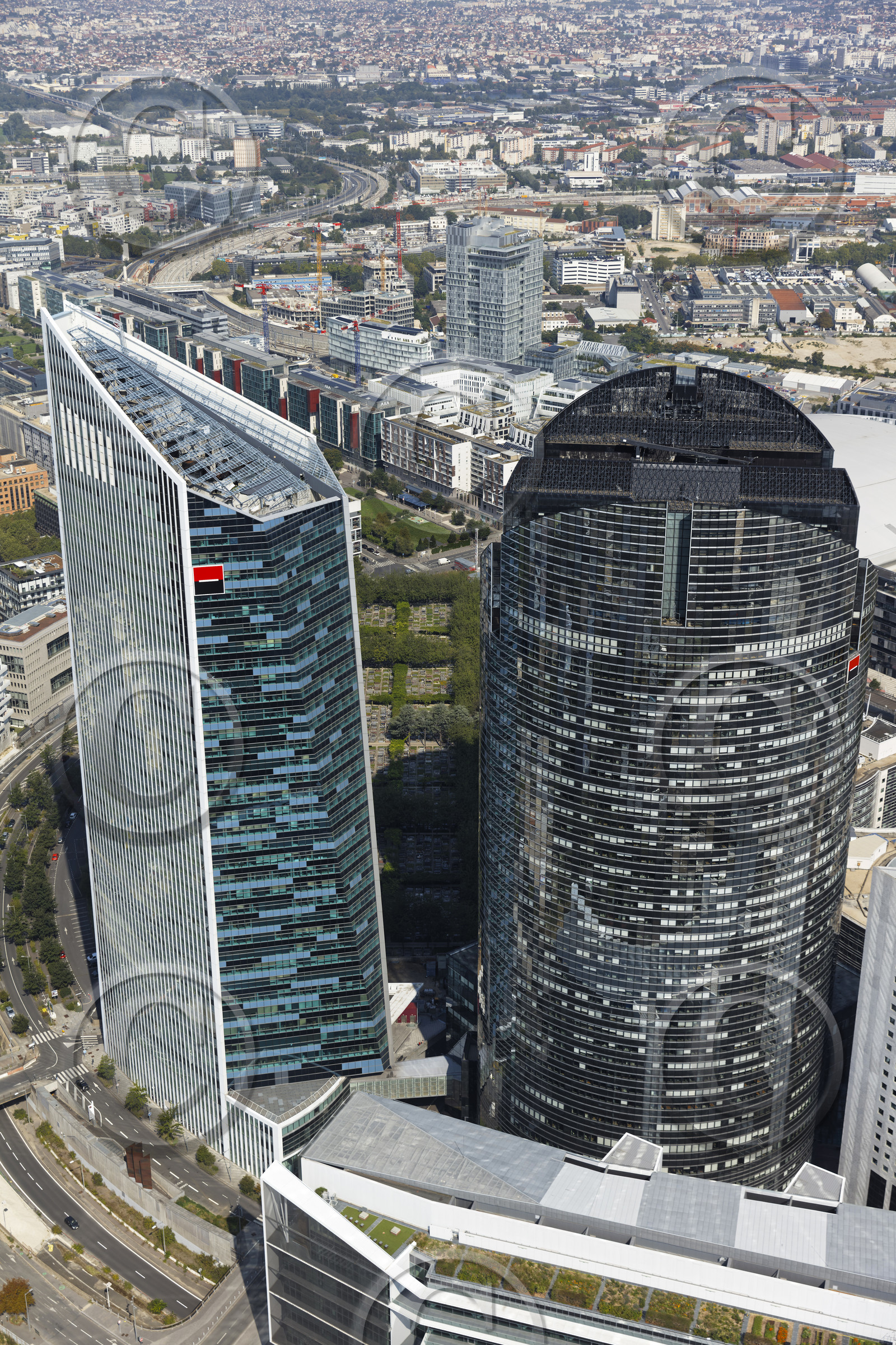 Le département des Hauts-de-Seine (Région Ile-de-France) en vues aériennes obliques