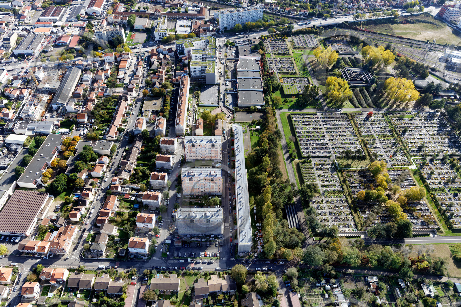 Le département de Seine-Saint-Denis (Région Ile-de-France) en vues aériennes obliques