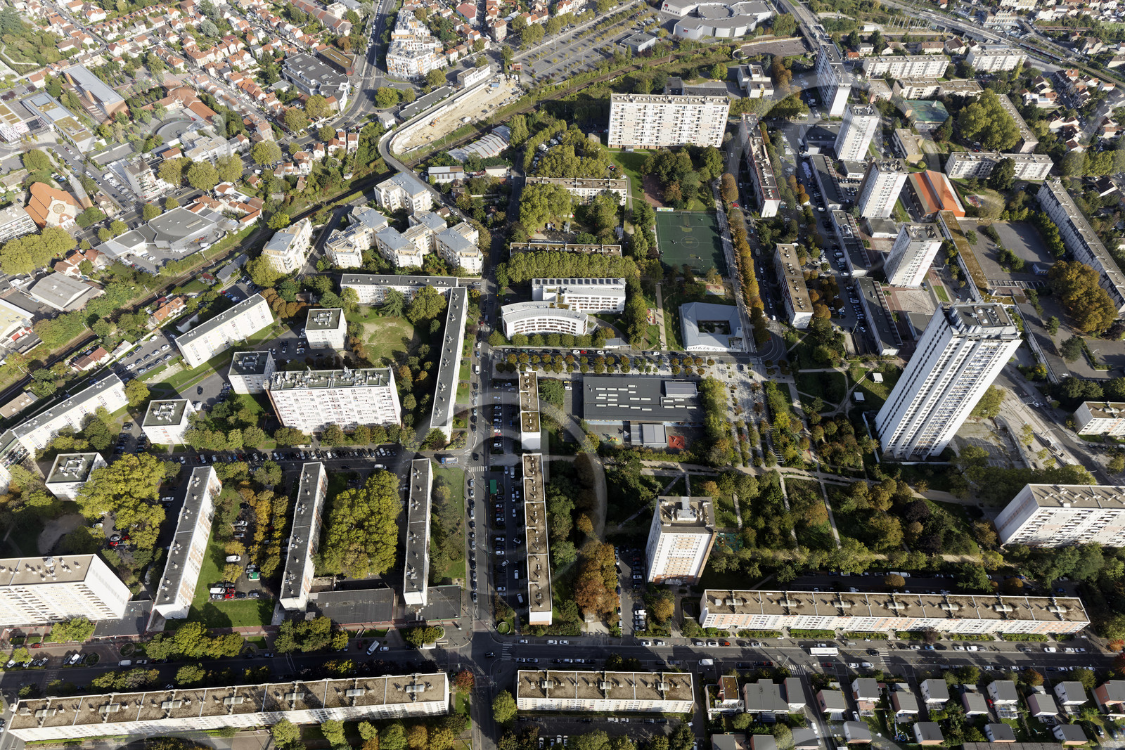 Le département de Seine-Saint-Denis (Région Ile-de-France) en vues aériennes obliques