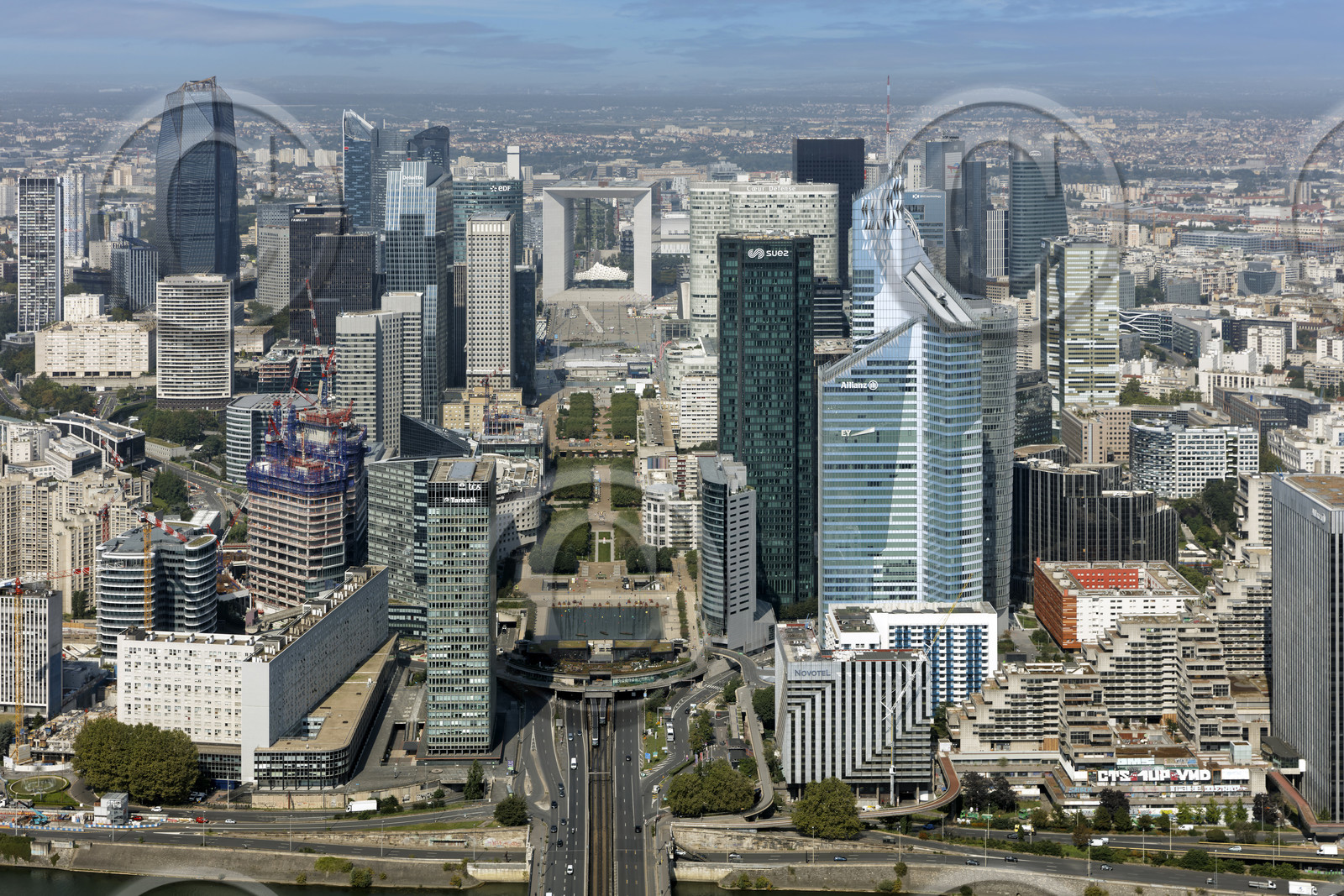 Le département des Hauts-de-Seine (Région Ile-de-France) en vues aériennes obliques