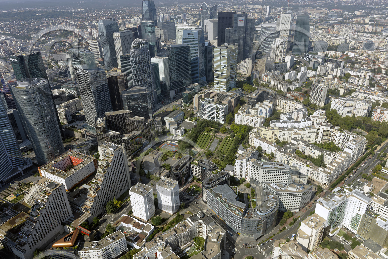 Le département des Hauts-de-Seine (Région Ile-de-France) en vues aériennes obliques