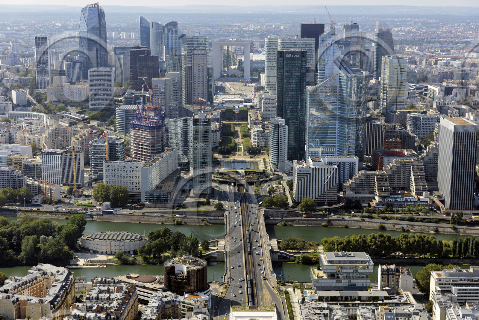 Le département des Hauts-de-Seine (Région Ile-de-France) en vues aériennes obliques