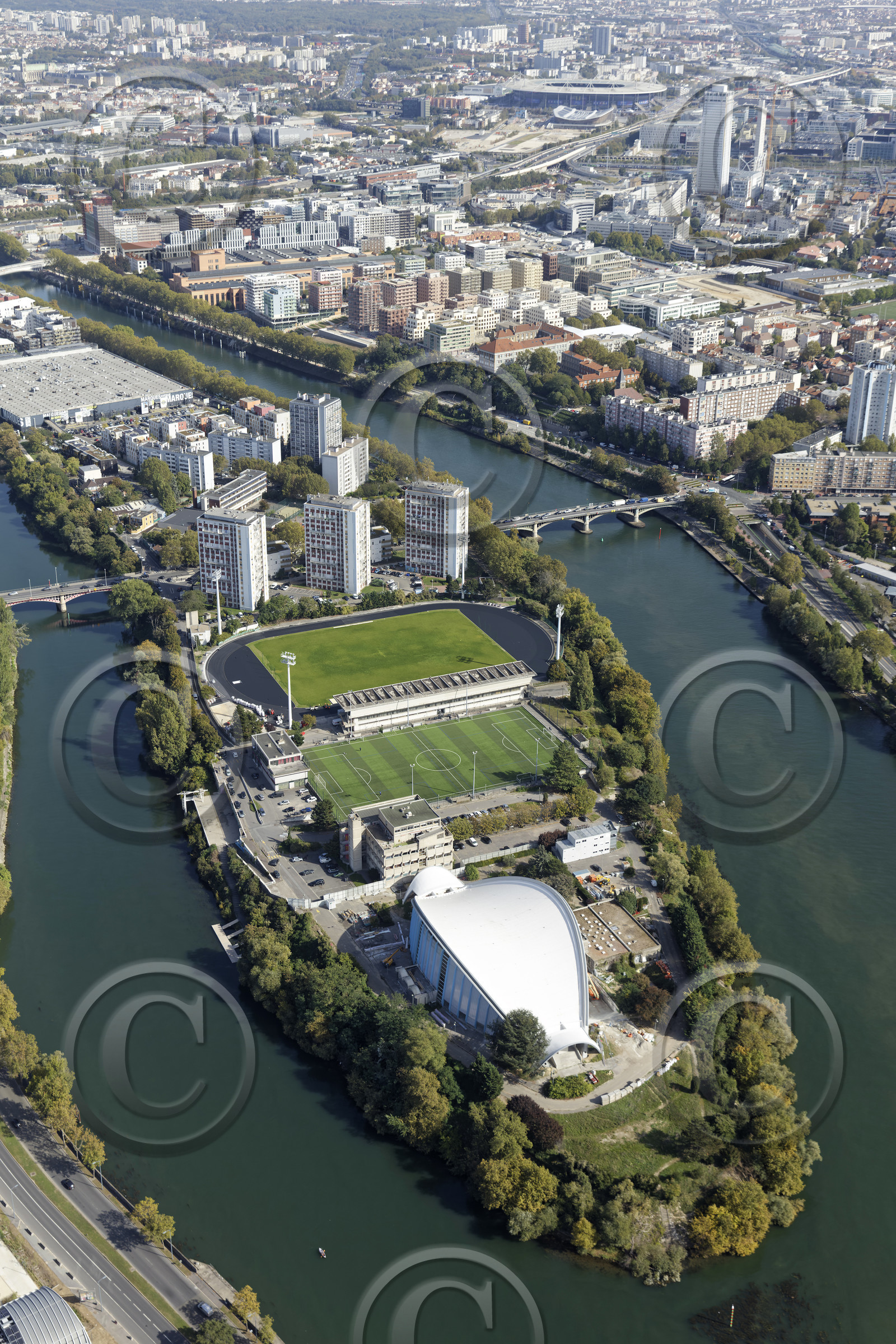 Le département de Seine-Saint-Denis (Région Ile-de-France) en vues aériennes obliques