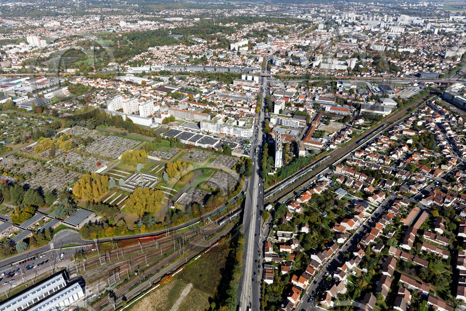 Le département de Seine-Saint-Denis (Région Ile-de-France) en vues aériennes obliques
