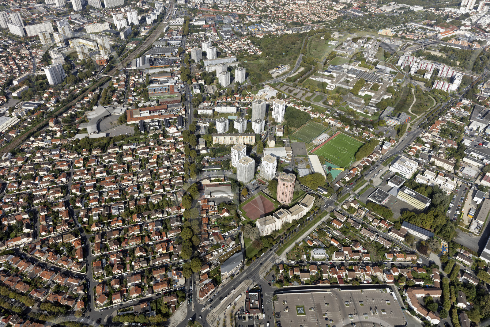 Le département de Seine-Saint-Denis (Région Ile-de-France) en vues aériennes obliques