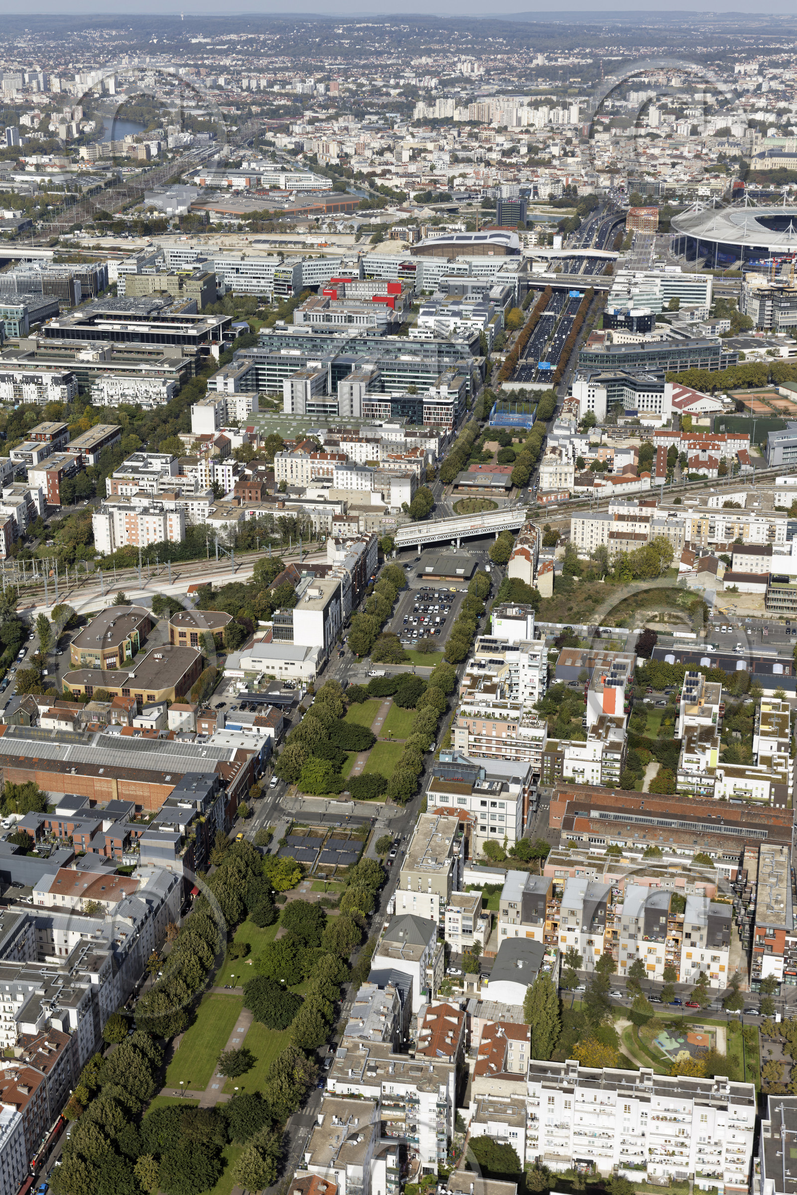 Le département de Seine-Saint-Denis (Région Ile-de-France) en vues aériennes obliques