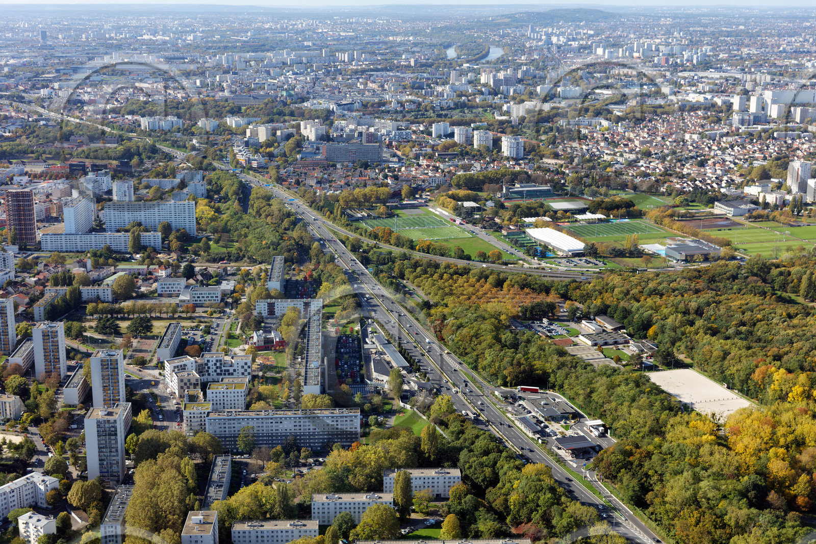 Le département de Seine-Saint-Denis (Région Ile-de-France) en vues aériennes obliques