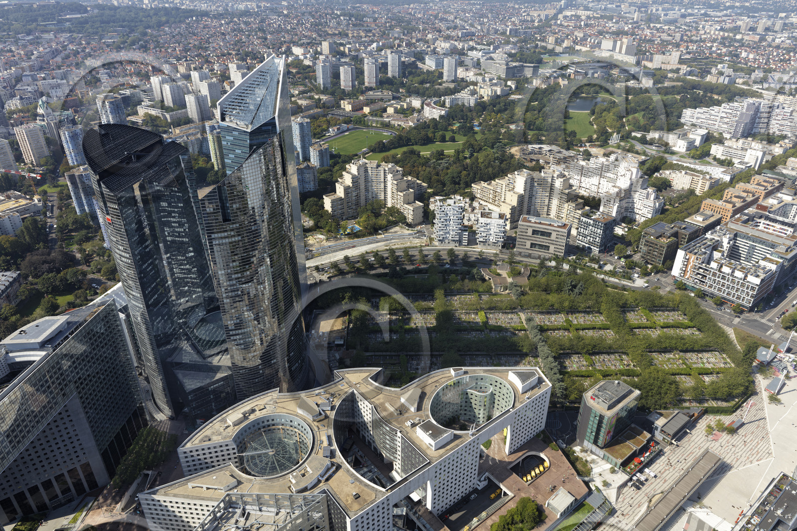 Le département des Hauts-de-Seine (Région Ile-de-France) en vues aériennes obliques