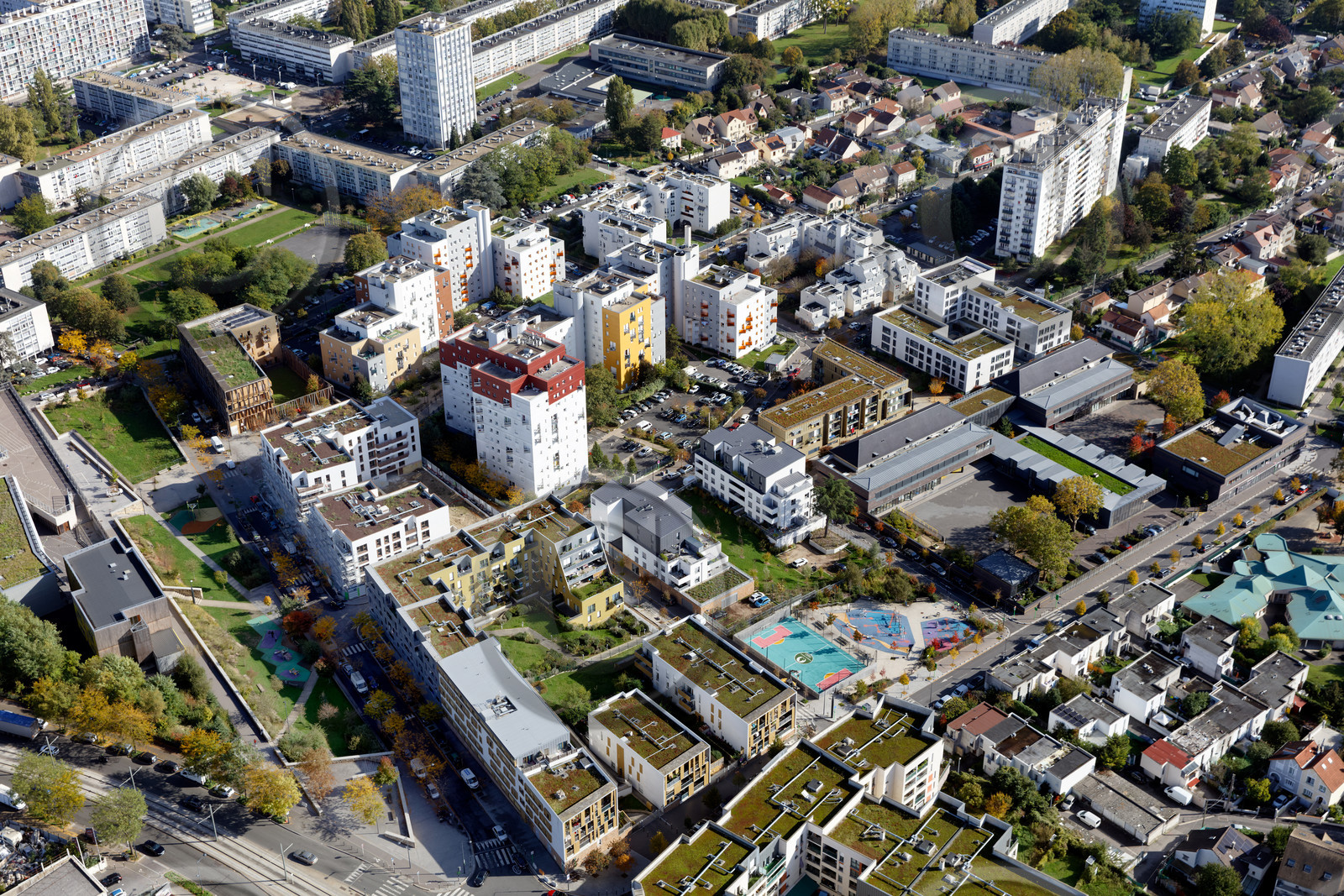 Le département de Seine-Saint-Denis (Région Ile-de-France) en vues aériennes obliques