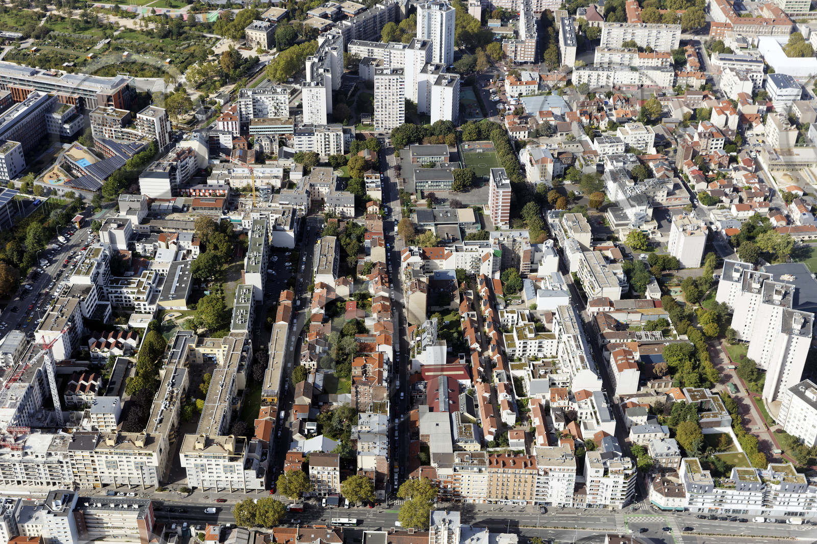 Le département de Seine-Saint-Denis (Région Ile-de-France) en vues aériennes obliques