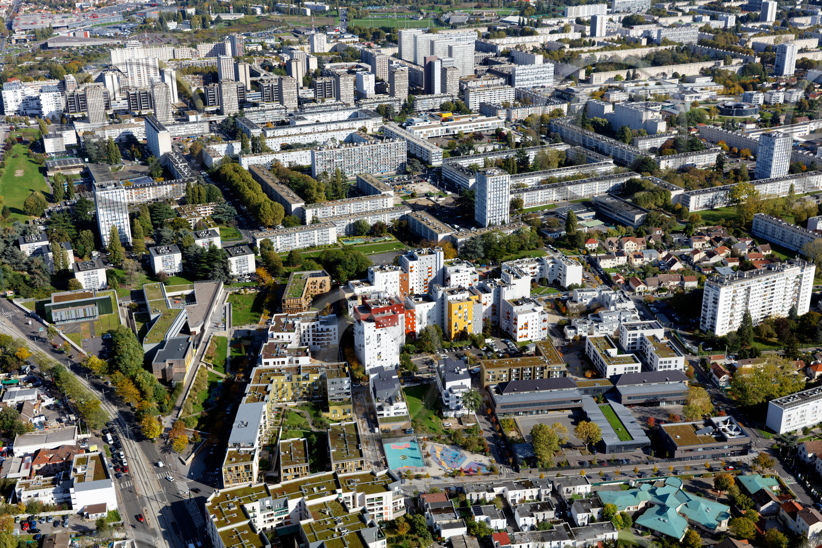 Le département de Seine-Saint-Denis (Région Ile-de-France) en vues aériennes obliques