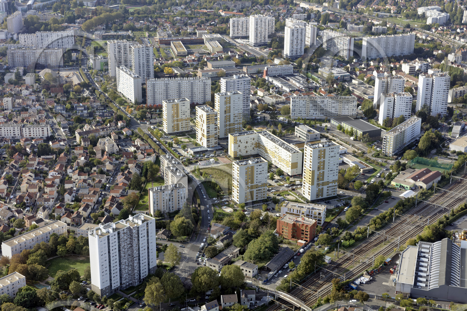 Le département de Seine-Saint-Denis (Région Ile-de-France) en vues aériennes obliques
