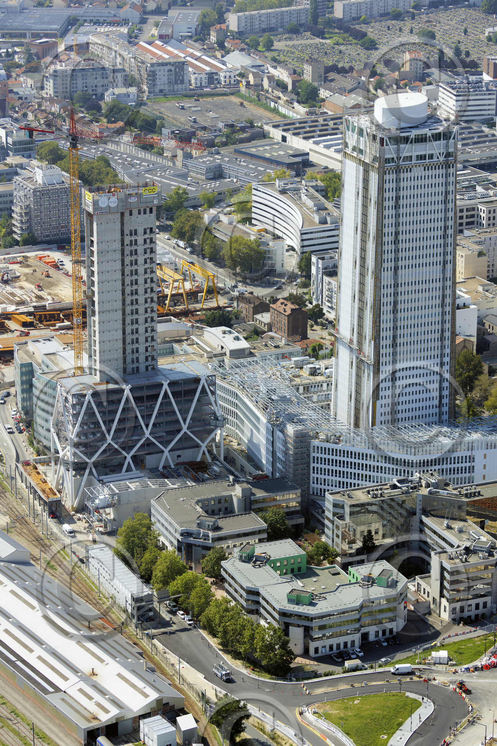 Le département de Seine-Saint-Denis (Région Ile-de-France) en vues aériennes obliques