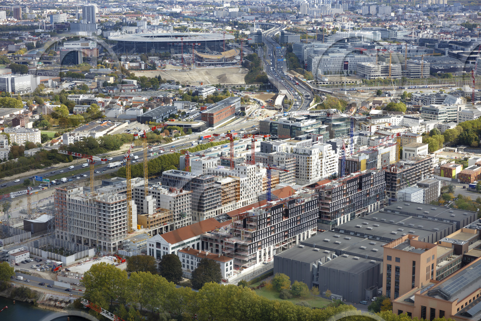 Le département de Seine-Saint-Denis (Région Ile-de-France) en vues aériennes obliques