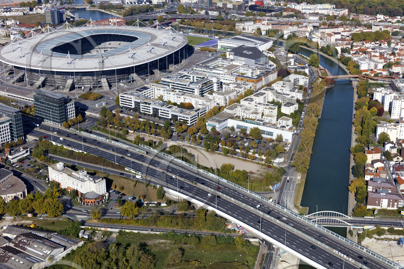 Le département de Seine-Saint-Denis (Région Ile-de-France) en vues aériennes obliques