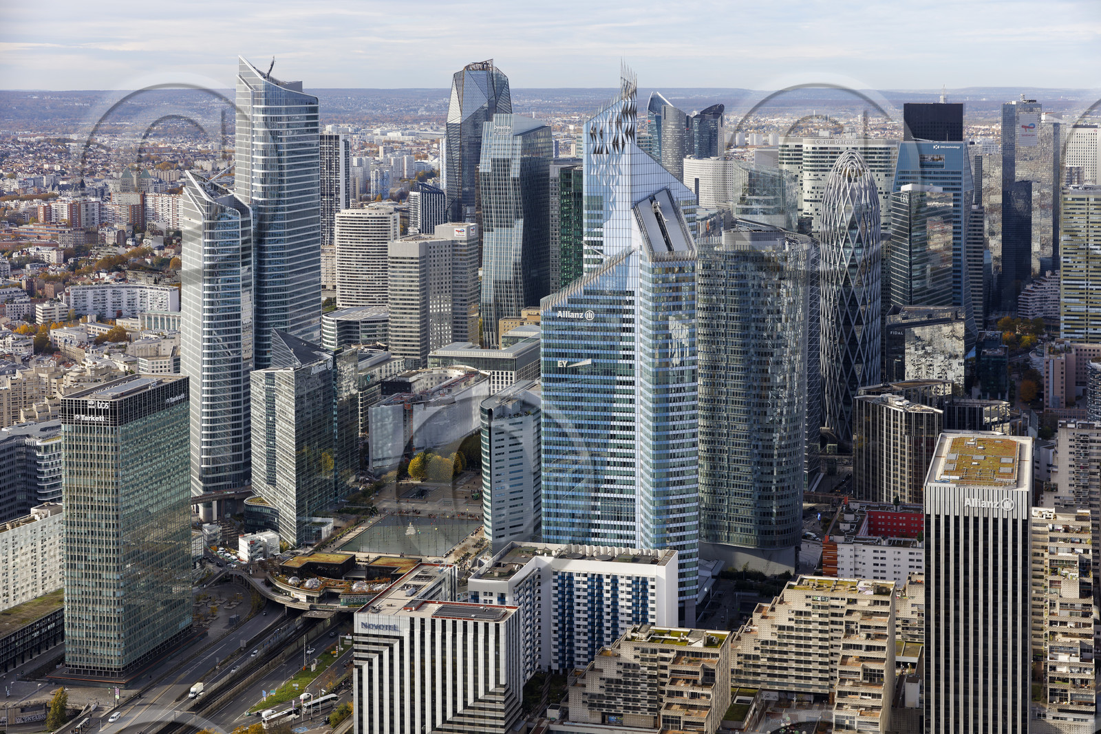 Le département des Hauts-de-Seine (Région Ile-de-France) en vues aériennes obliques
