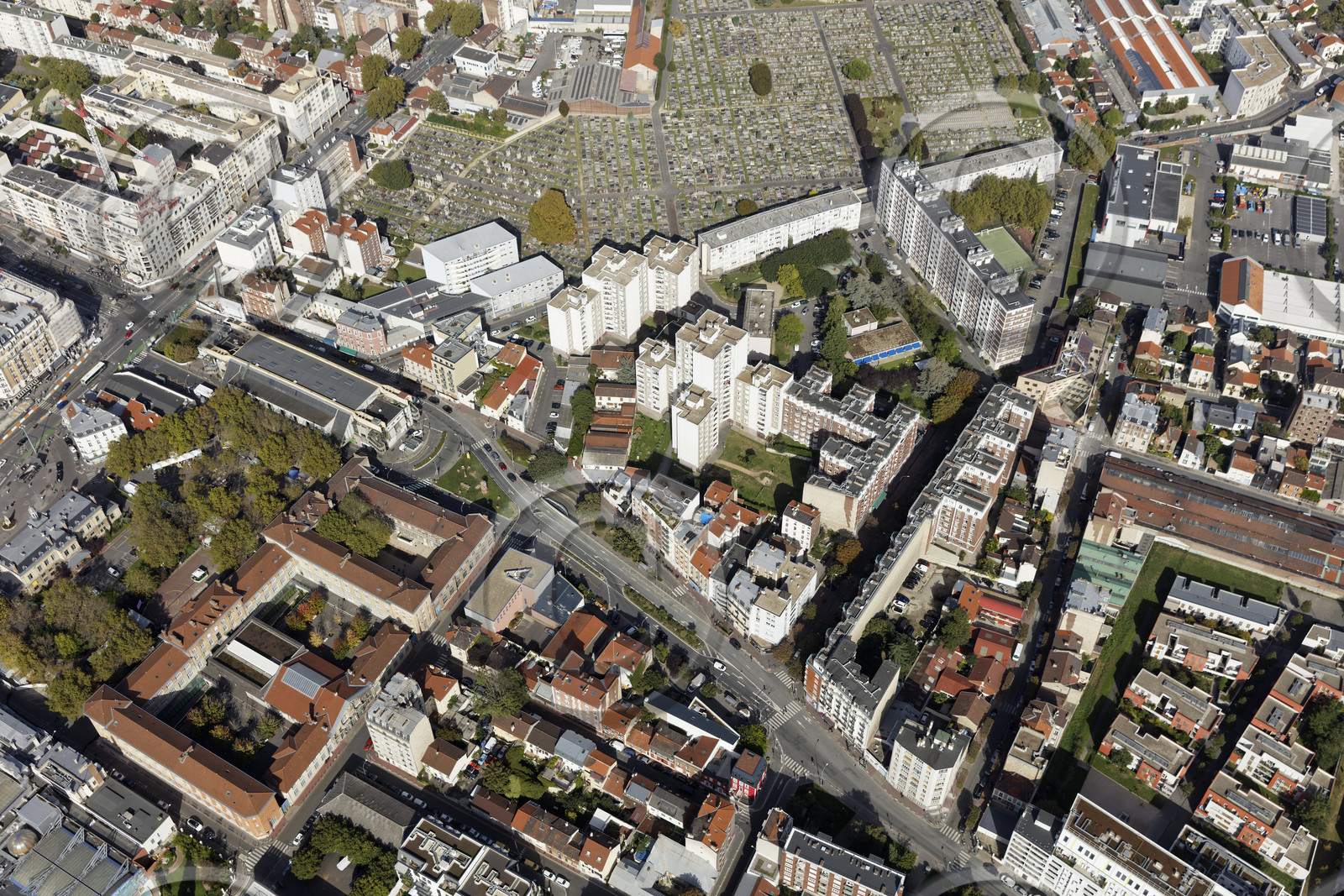 Le département de Seine-Saint-Denis (Région Ile-de-France) en vues aériennes obliques