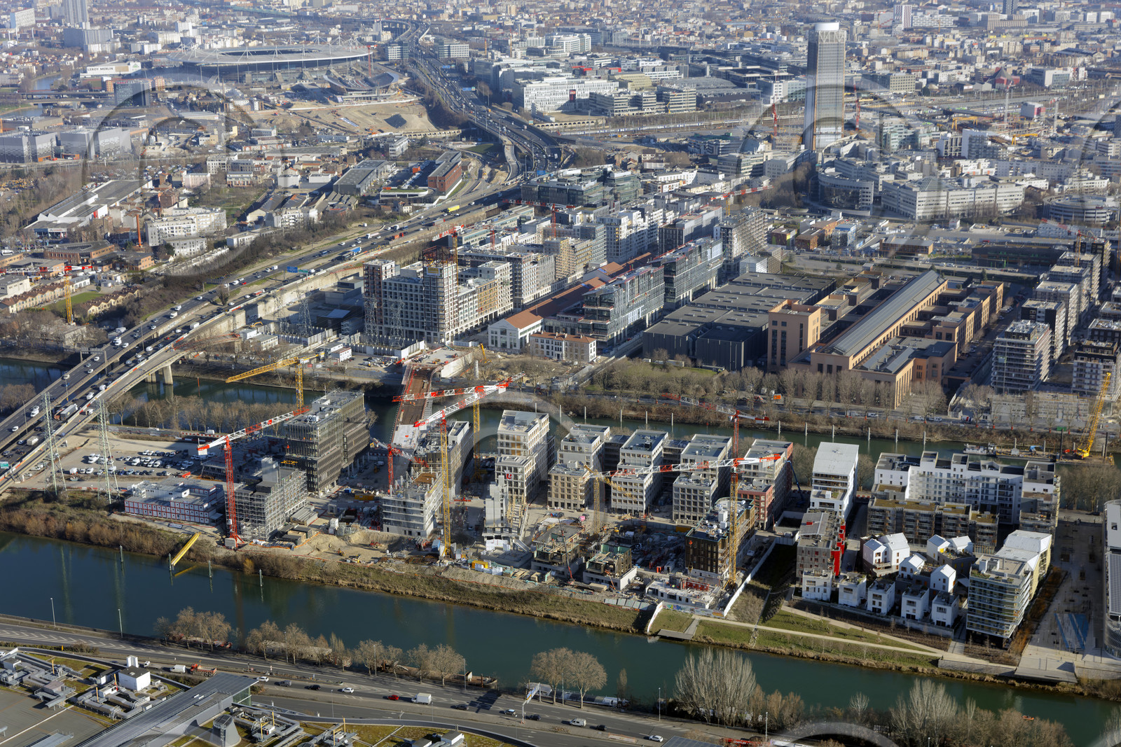 Le département de Seine-Saint-Denis (Région Ile-de-France) en vues aériennes obliques