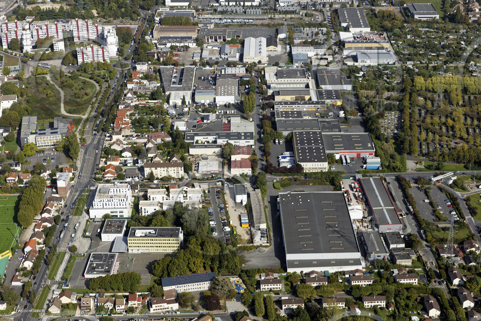 Le département de Seine-Saint-Denis (Région Ile-de-France) en vues aériennes obliques