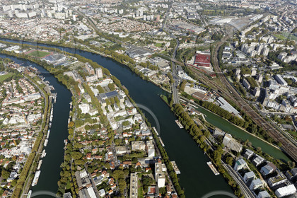 Le département de Seine-Saint-Denis (Région Ile-de-France) en vues aériennes obliques