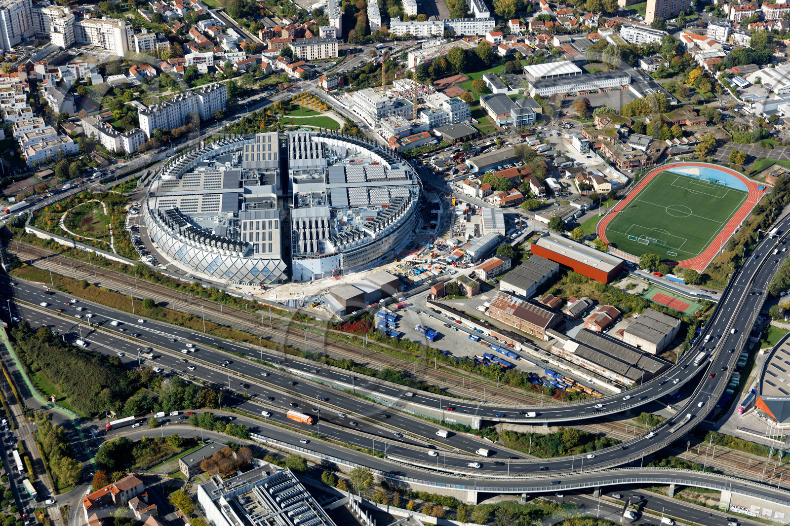 Le département de Seine-Saint-Denis (Région Ile-de-France) en vues aériennes obliques