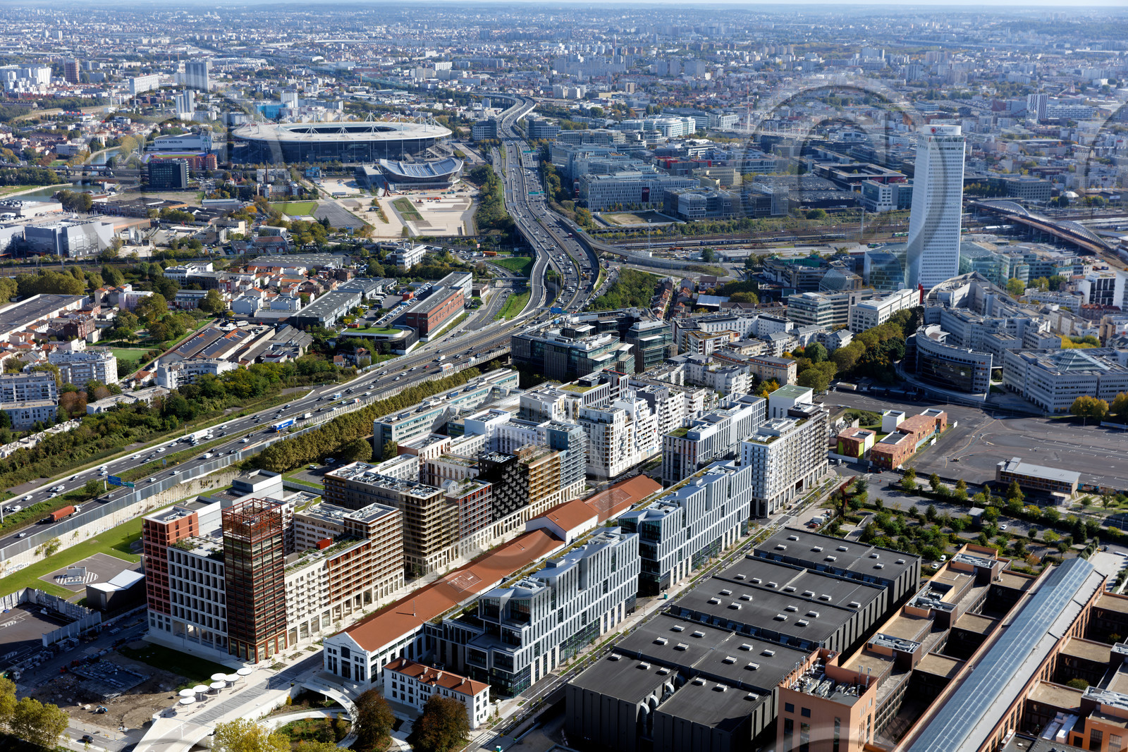 Le département de Seine-Saint-Denis (Région Ile-de-France) en vues aériennes obliques