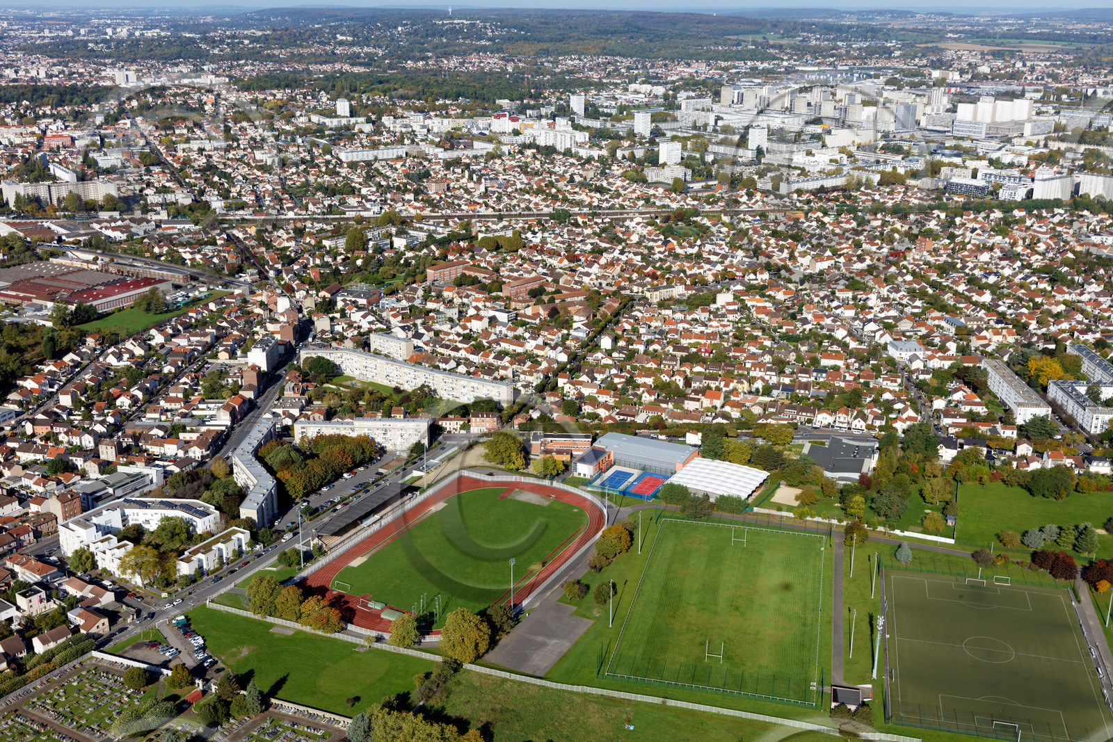 Le département de Seine-Saint-Denis (Région Ile-de-France) en vues aériennes obliques
