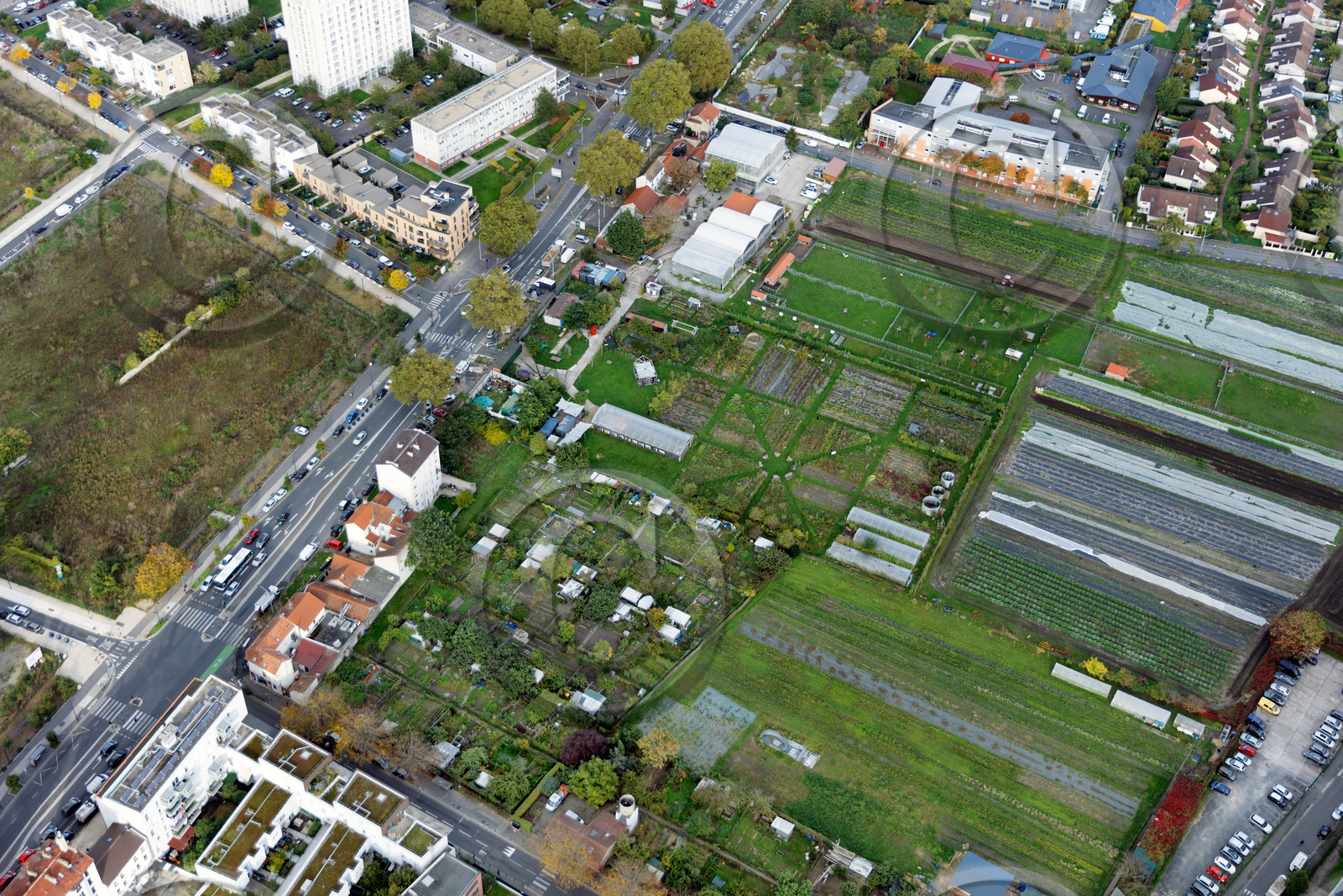 Le département de Seine-Saint-Denis (Région Ile-de-France) en vues aériennes obliques