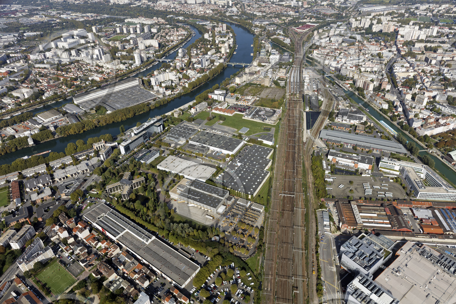 Le département de Seine-Saint-Denis (Région Ile-de-France) en vues aériennes obliques