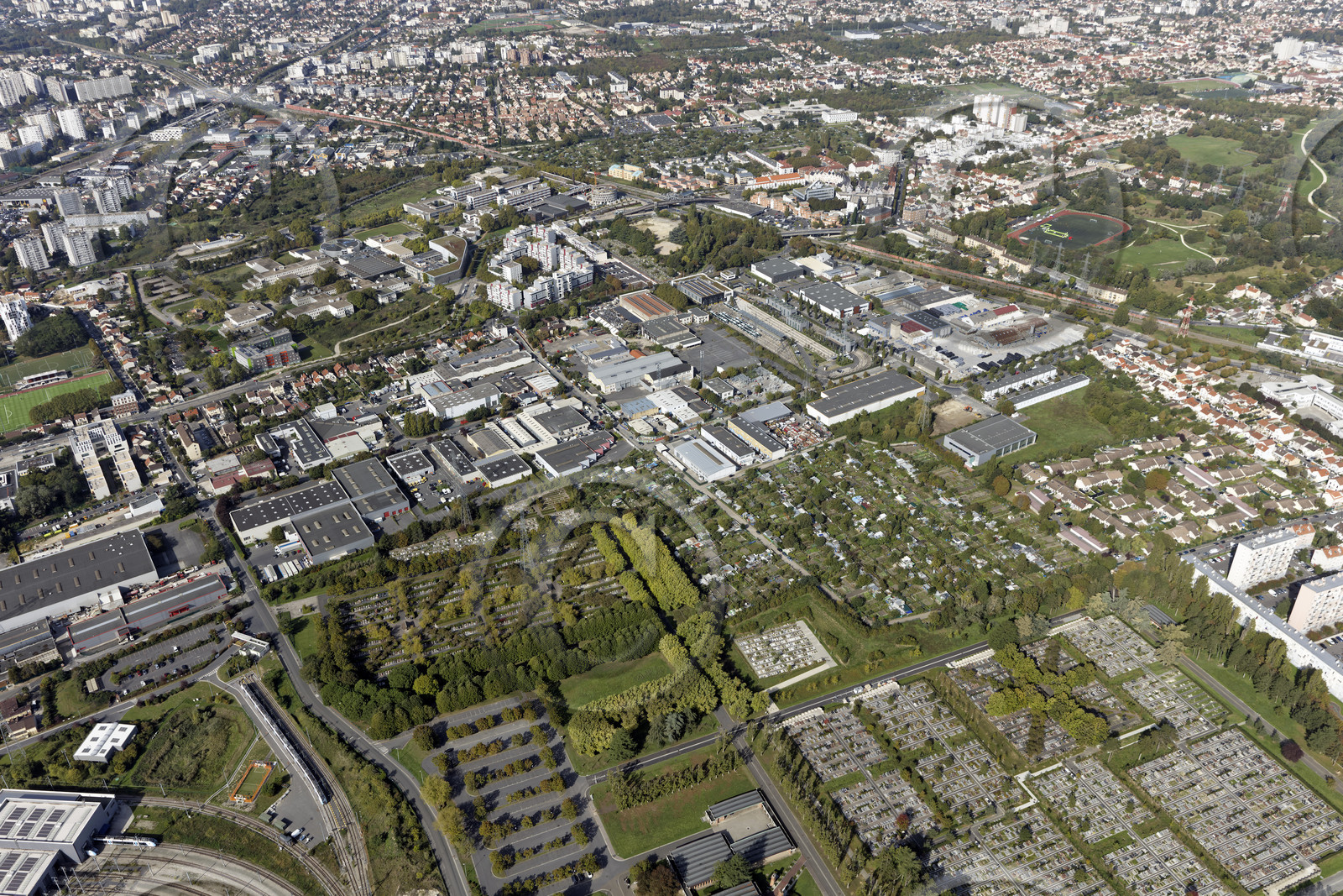 Le département de Seine-Saint-Denis (Région Ile-de-France) en vues aériennes obliques