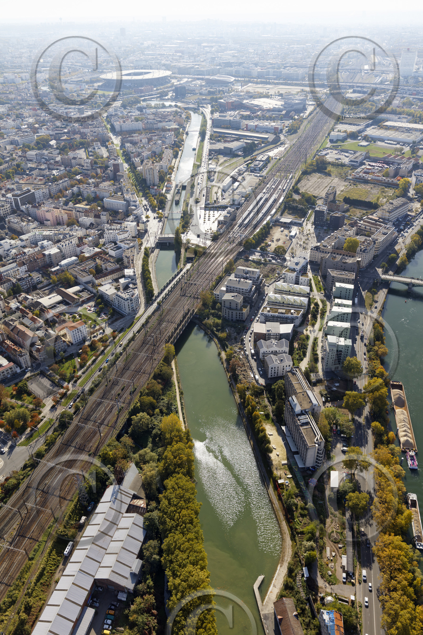 Le département de Seine-Saint-Denis (Région Ile-de-France) en vues aériennes obliques