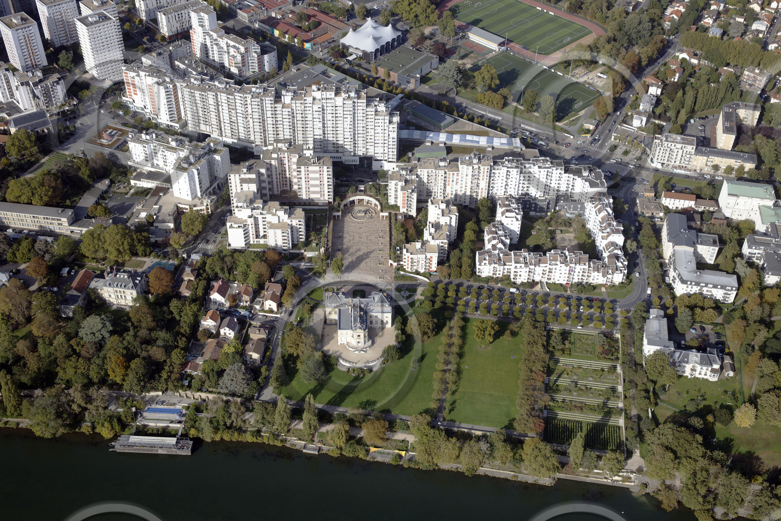 Le département de Seine-Saint-Denis (Région Ile-de-France) en vues aériennes obliques